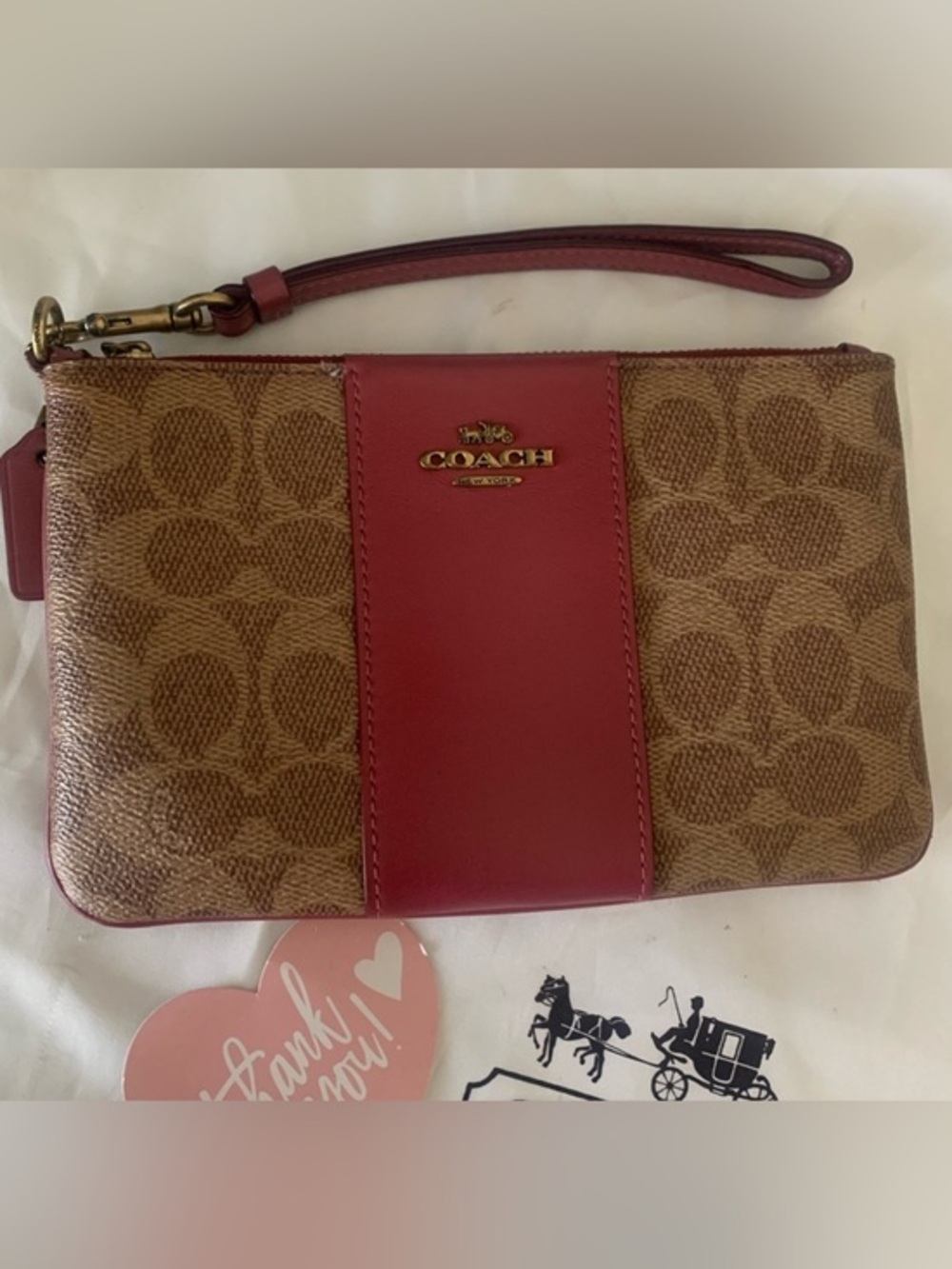 Coach monogram Print Wristlet /Clutch